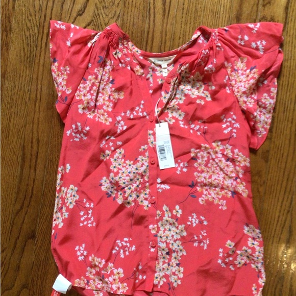 Rebecca Taylor Phlox Floral Silk Button Down Shirt - Picture 5 of 9